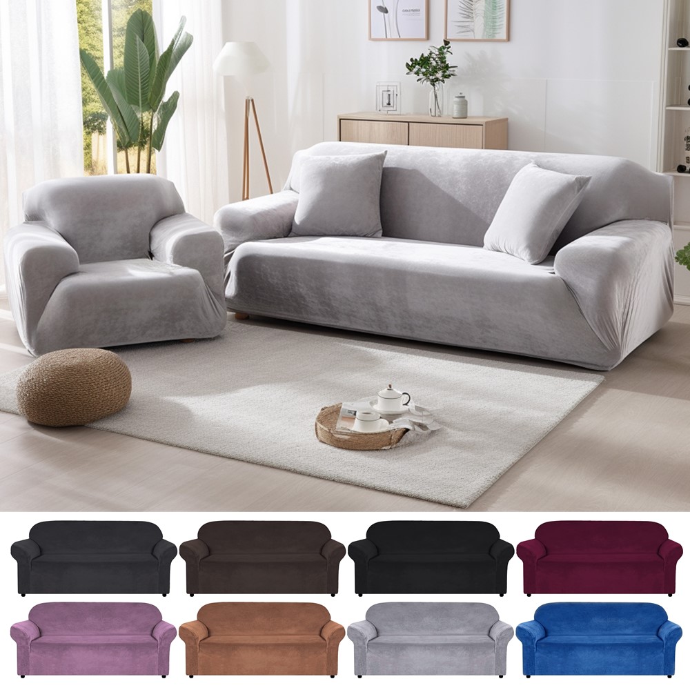 Office Furniture Factory - Stretch Fluwelen Bankhoezen voor 1/2/3/4 Bankhoezen