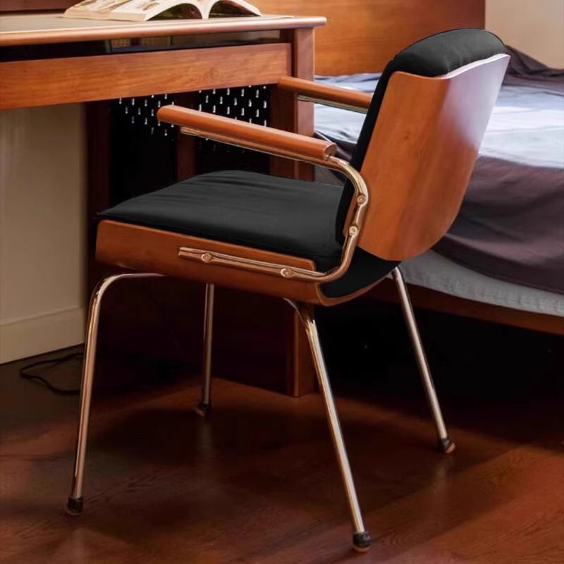 Office Furniture Second Hand - Massief houten rugleuning Eetkamerstoel Bureau Make-upmeubilair