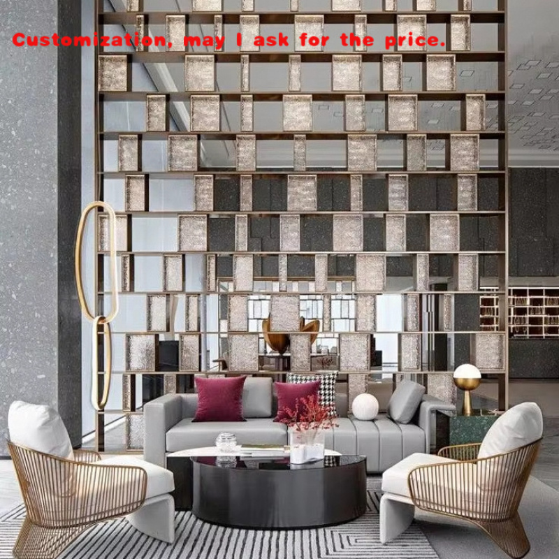 Partition Screen Divider - op maat. Moderne roestvrijstalen scheidingswand met