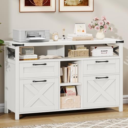 File Cabinet Lateral - Archiefkast met open opbergplank voor thuiskantoor,