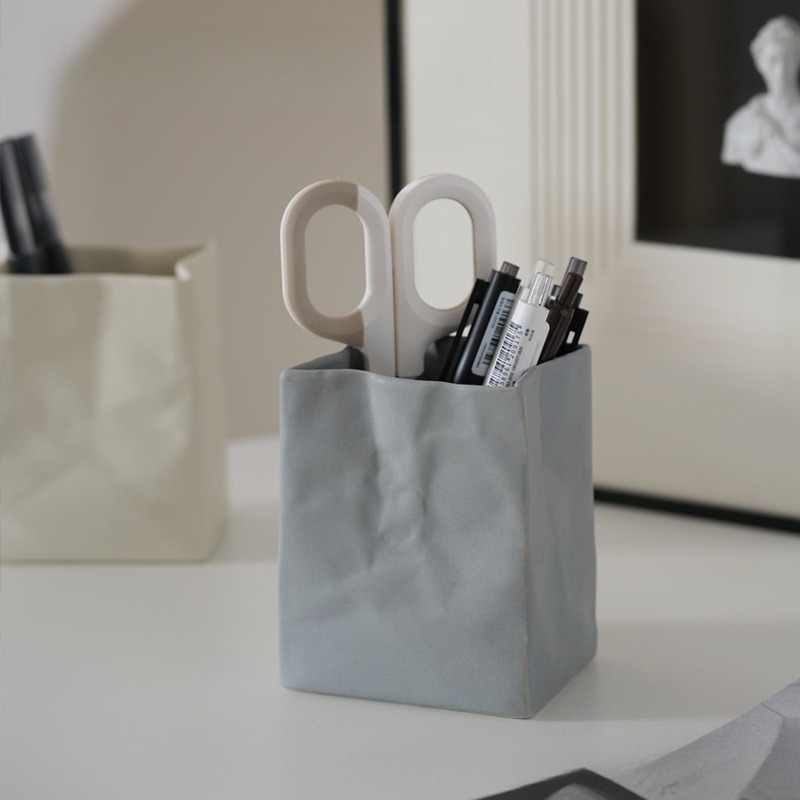 Office Furniture Recycling - Make-upborstel Pot Keramische opbergdoos Bureau Briefpapier