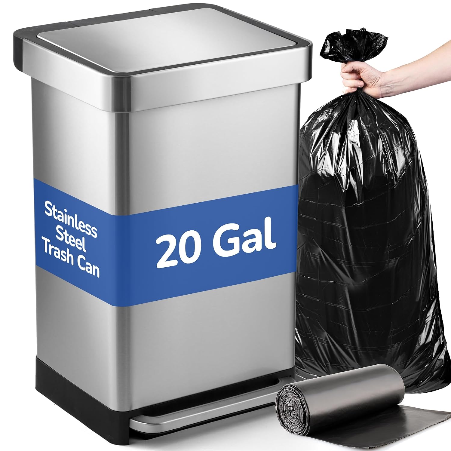 Office Furniture Recycling - 20 Gallon roestvrijstalen grote keukenafvalbak met