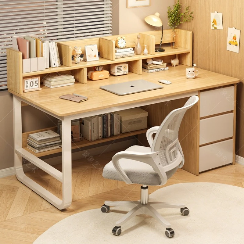 Office Furniture Factory - Stevige bureau-eenvoudige boekenkast geïntegreerde leertafel multifunctionele