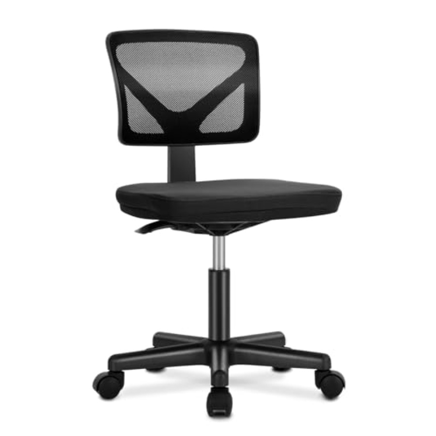 Task Chair Mid Back - Kleine bureaustoel zonder armleuningen, ergonomisch verstelbare