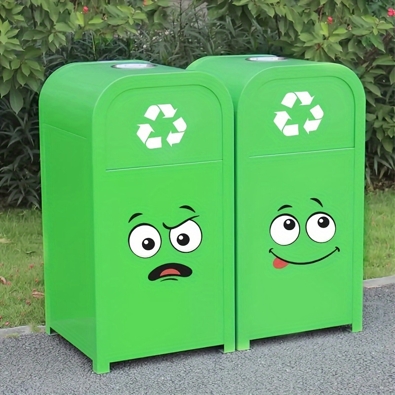 Office Furniture Recycling - 4 stuks prullenbakstickers recyclebak expressiestickers voor