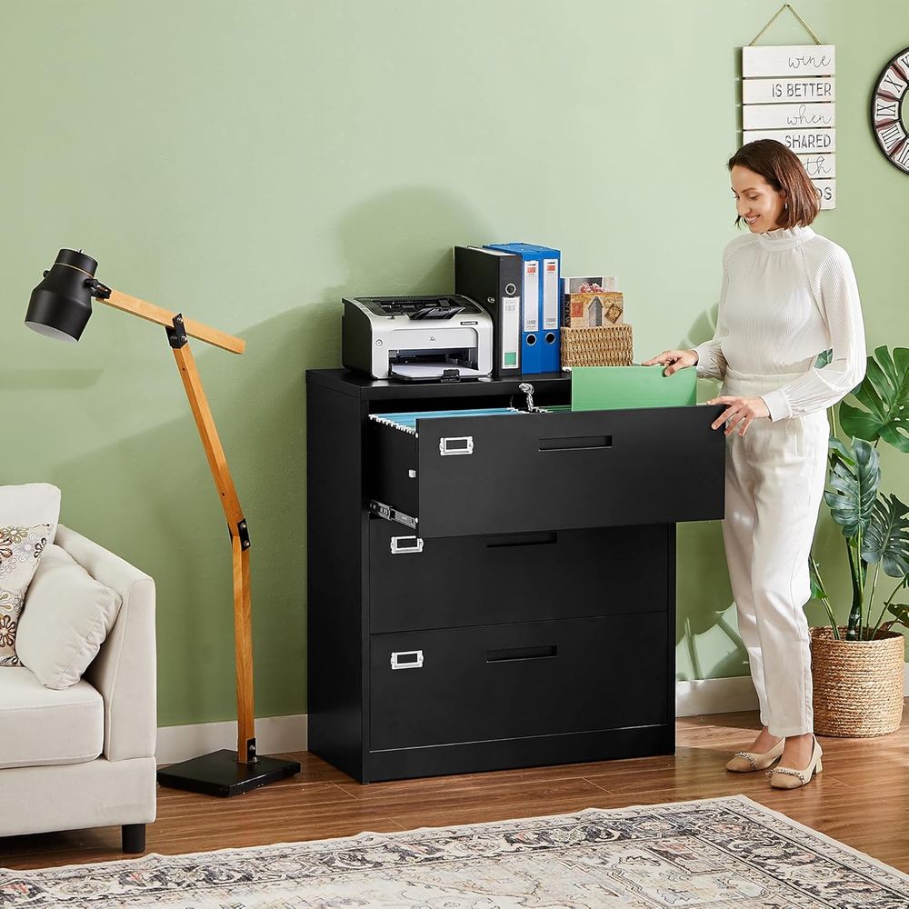 Zwarte metalen archiefkast met - File Cabinet Lateral recensie en prijs