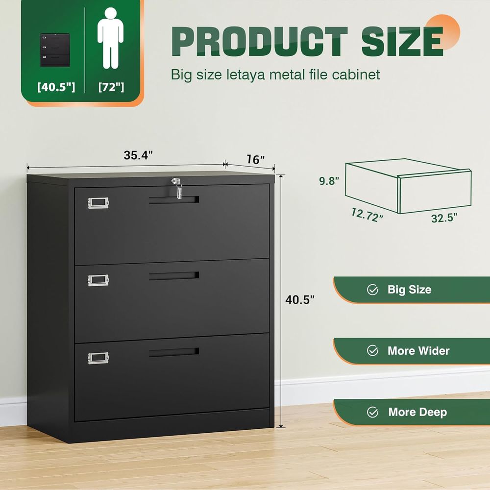 Zwarte metalen archiefkast met - File Cabinet Lateral recensie en prijs