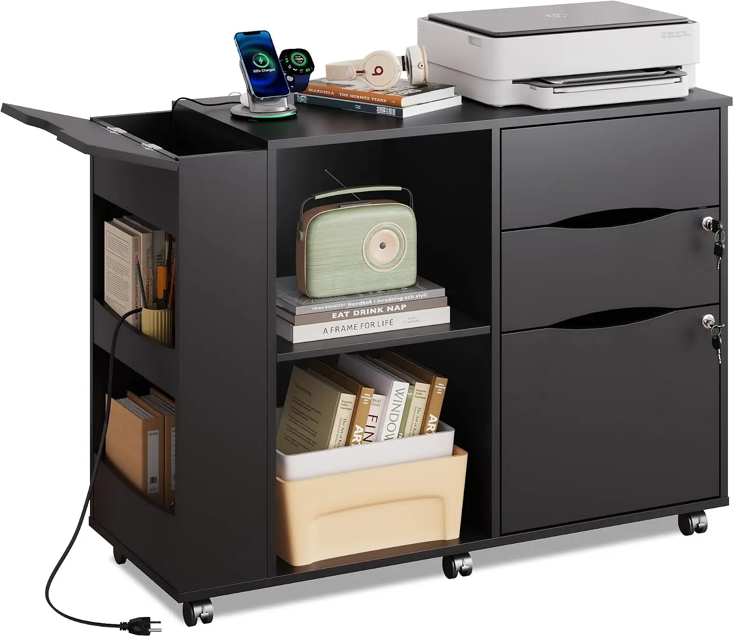 Kast met slot, printerstandaar - File Cabinet Lateral recensie en prijs