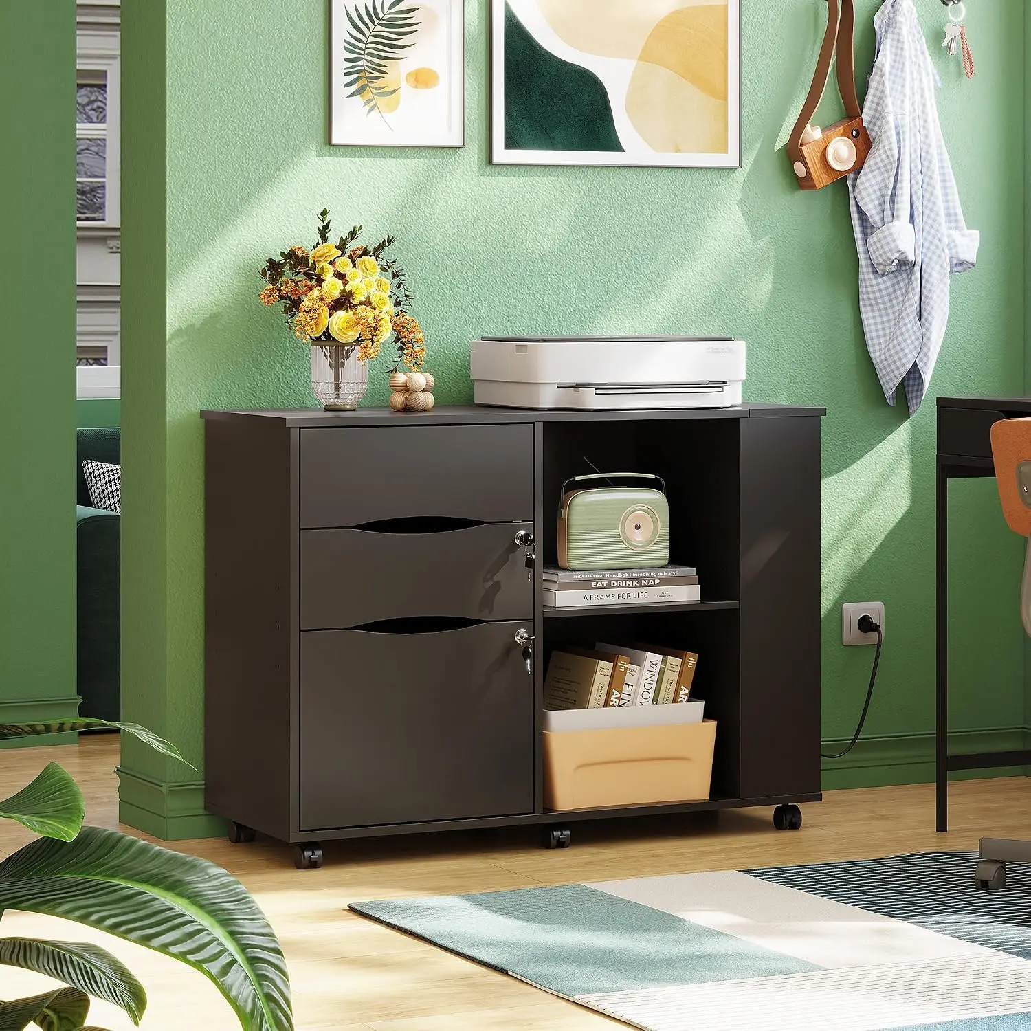 Kast met slot, printerstandaar - File Cabinet Lateral recensie en prijs