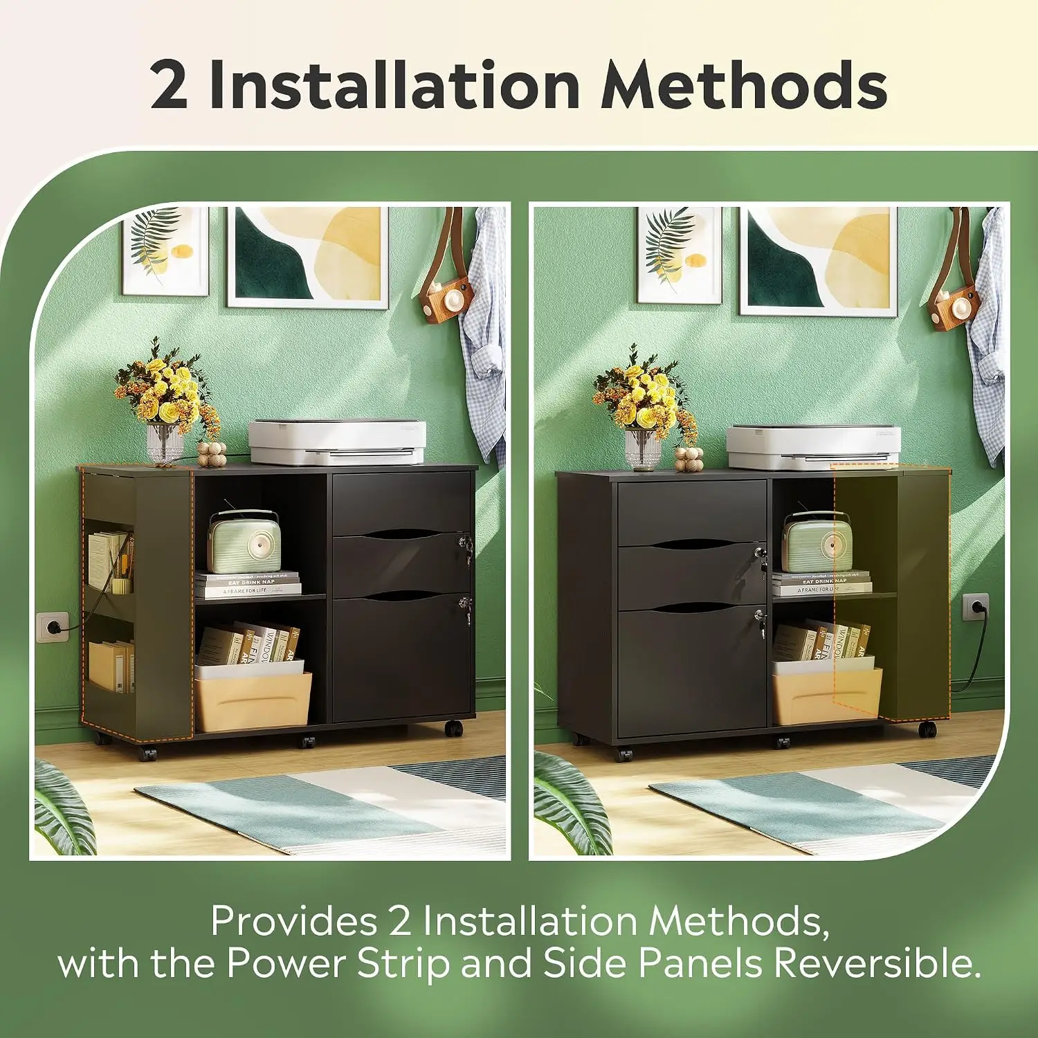 Kast met slot, printerstandaar - File Cabinet Lateral recensie en prijs