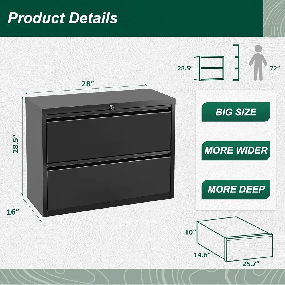 Zwarte zijdelingse archiefkast - File Cabinet Lateral recensie en prijs