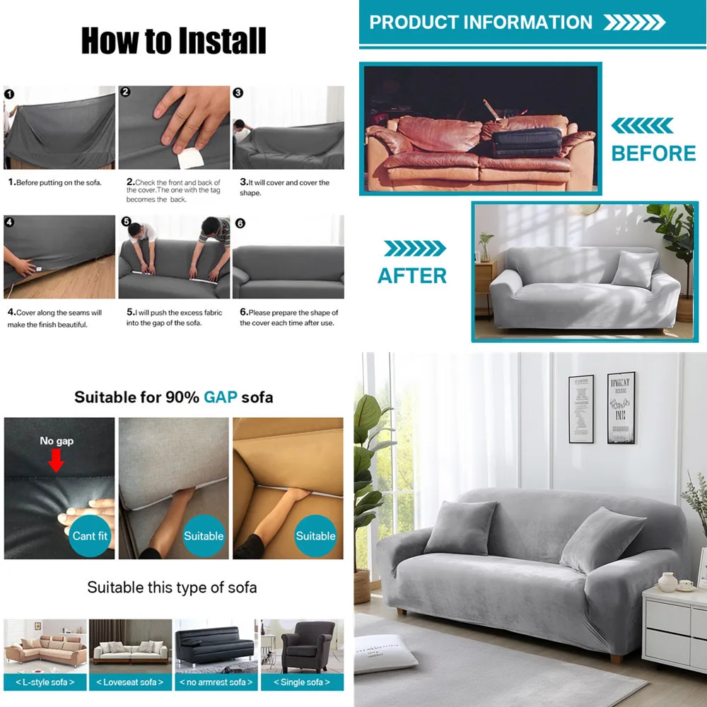 Stretch Fluwelen Bankhoezen vo - Office Furniture Factory recensie en prijs