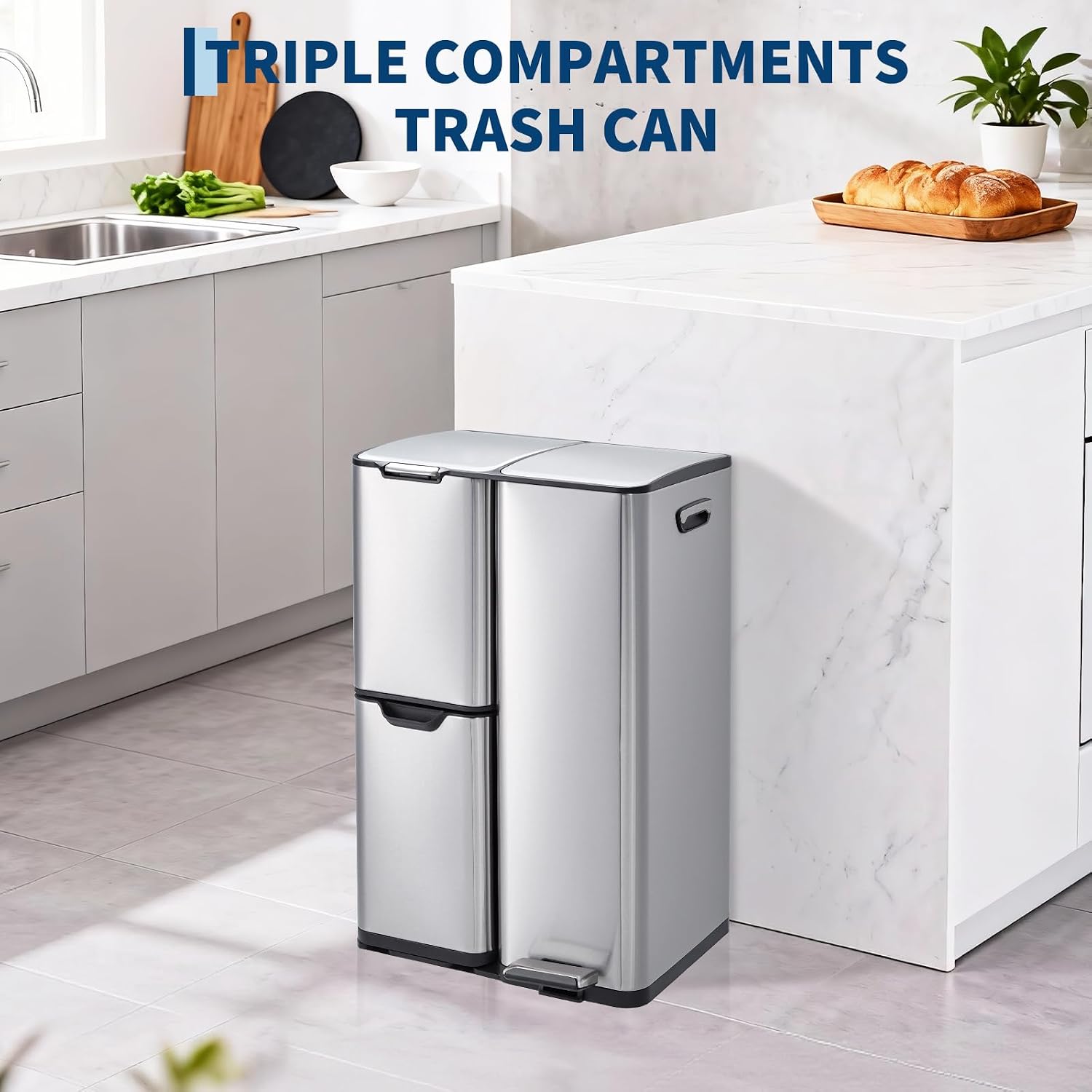 Afvalbak RVS Keuken Prullenbak - Office Furniture Recycling recensie en prijs