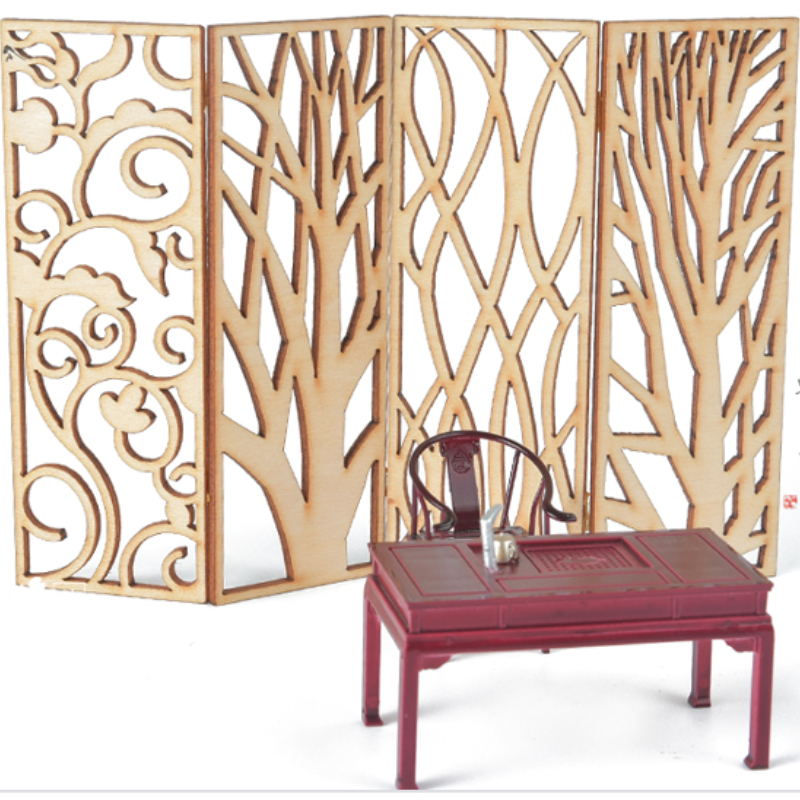 4 stuks houten miniatuur schei - Partition Screen Divider recensie en prijs