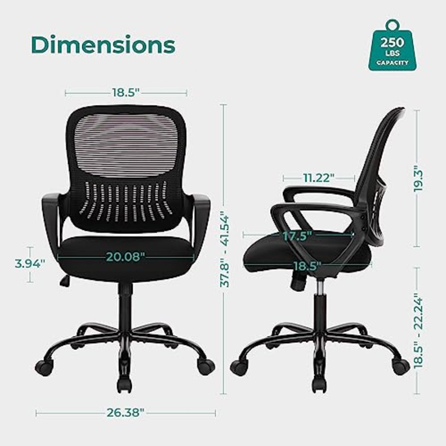 Thuiskantoorstoel, ergonomisch - Task Chair Mid Back recensie en prijs