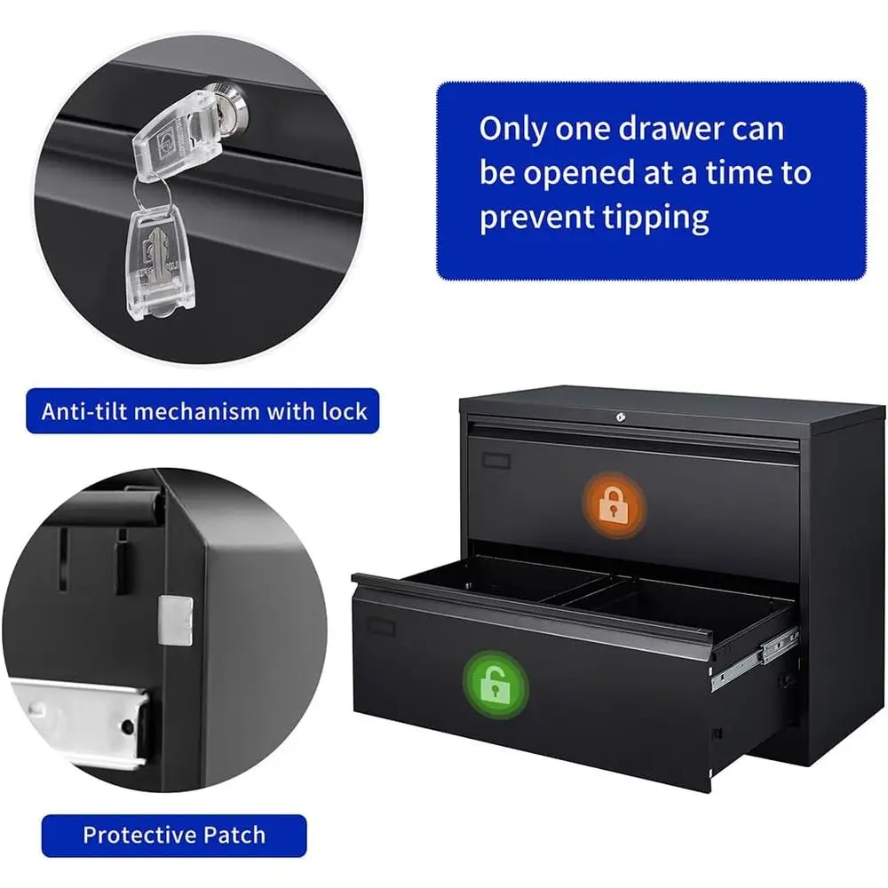 Laterale archiefkast met slot, - File Cabinet Lateral recensie en prijs