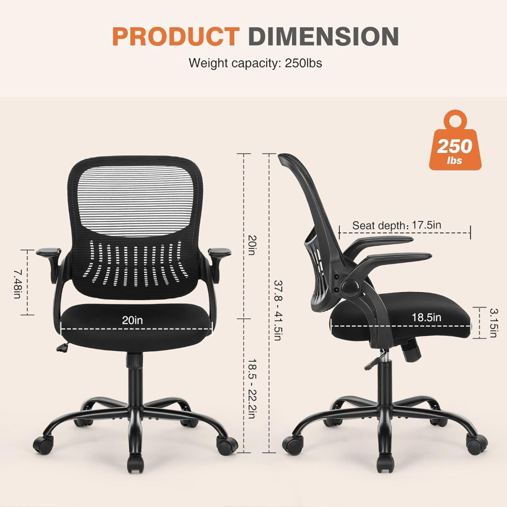 Bureaucomputerbureaustoel, erg - Task Chair Mid Back recensie en prijs
