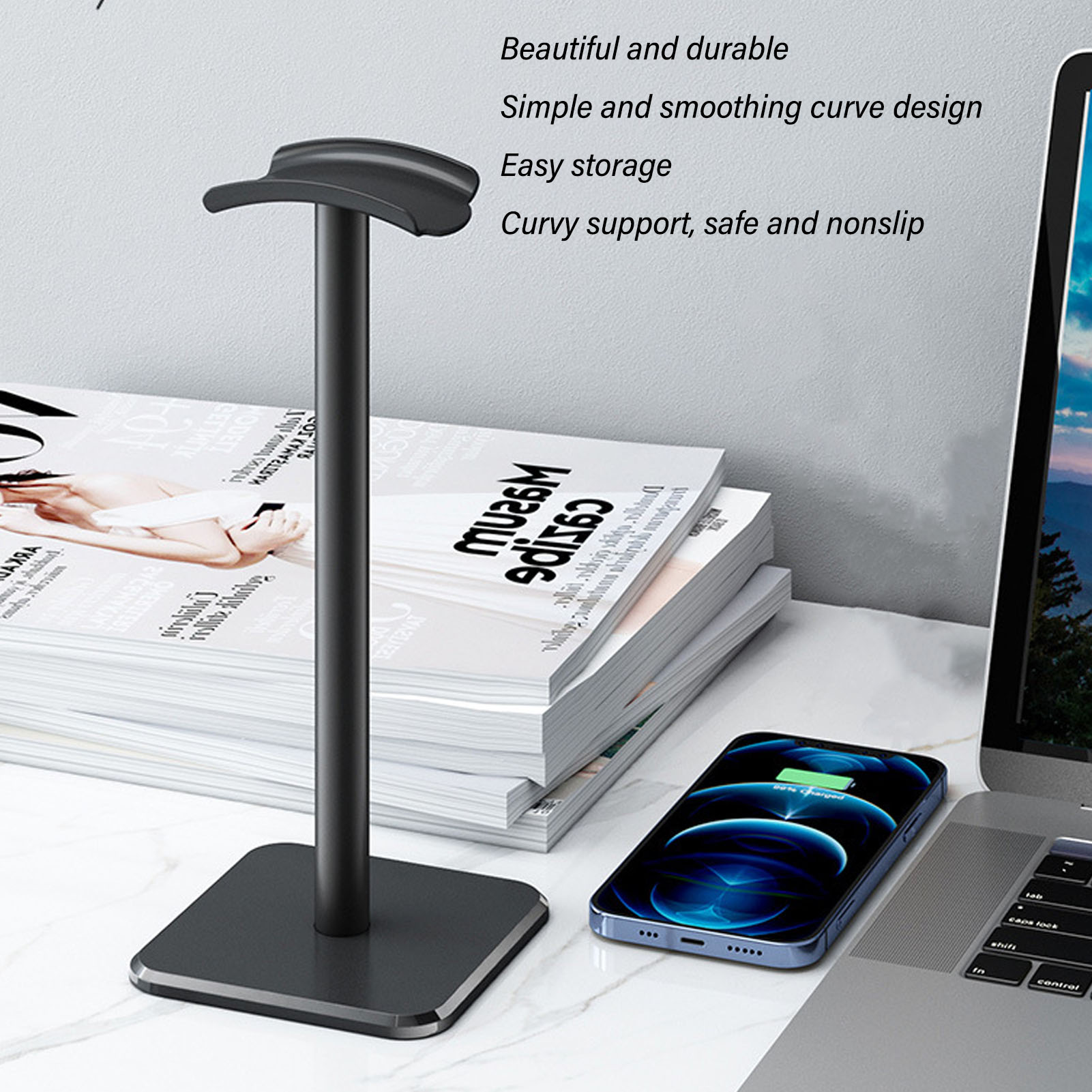 Koptelefoonstandaard Afgeronde - Telephone Headset Office recensie en prijs
