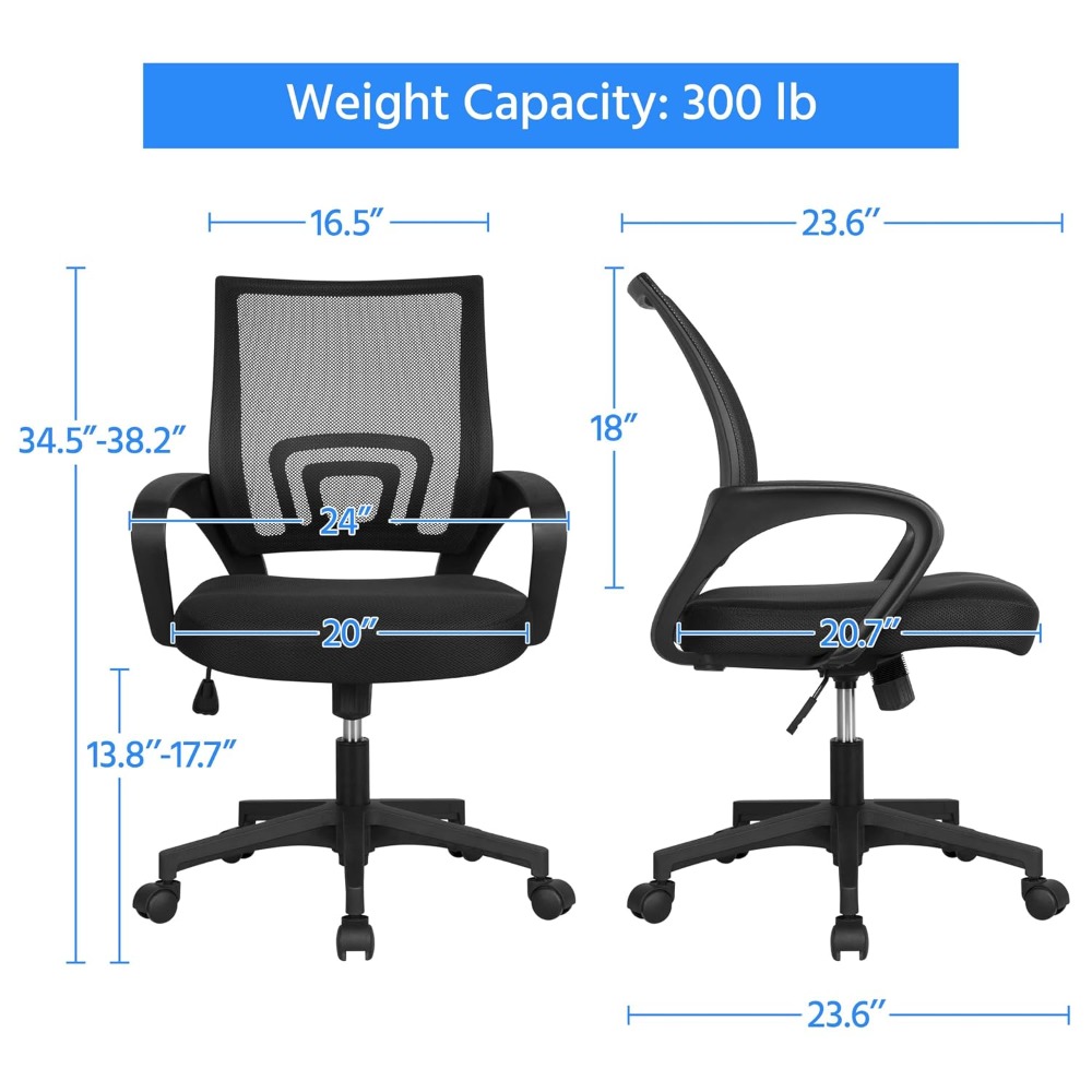 Ergonomische bureaustoel met m - Task Chair Mid Back recensie en prijs