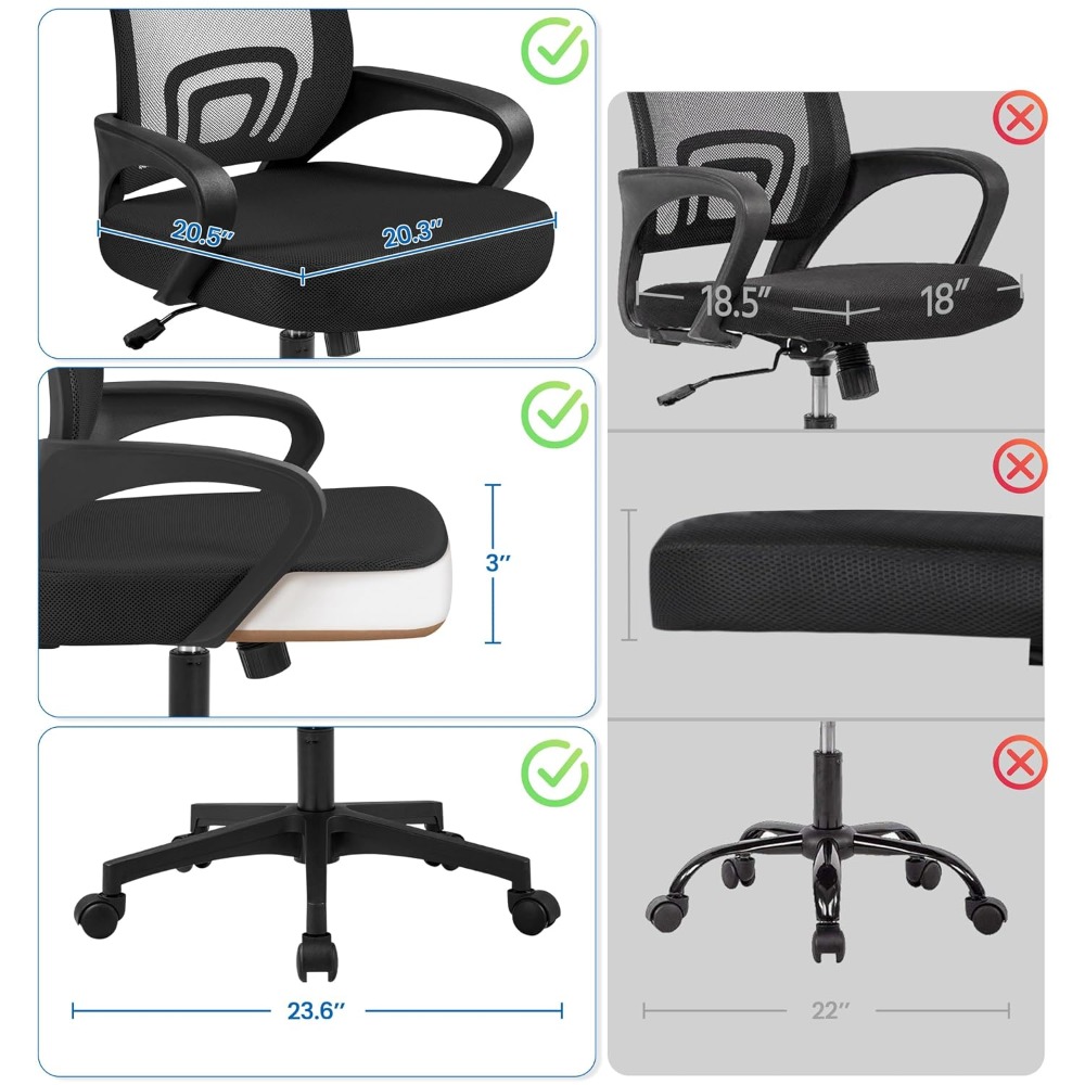 Ergonomische bureaustoel met m - Task Chair Mid Back recensie en prijs