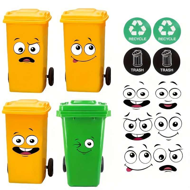 4 stuks prullenbakstickers rec - Office Furniture Recycling recensie en prijs